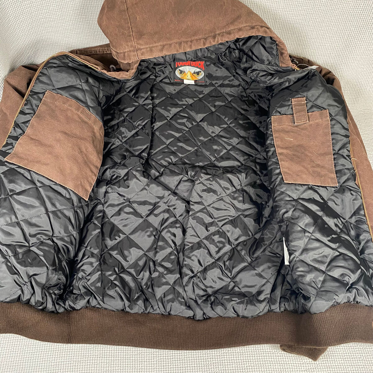 Tough Duck Hooded Bomber Jacket Quilted Cotton Canvas Tough Duck Hooded Bomber Jacket Quilted Cotton Canvas