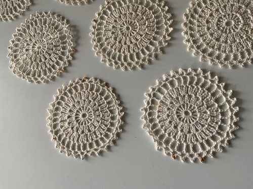 Untersetzer gestrickt 10 Stck. Spitzendeckchen 10 Stck. (Strick 3) - Bild 7 von 8