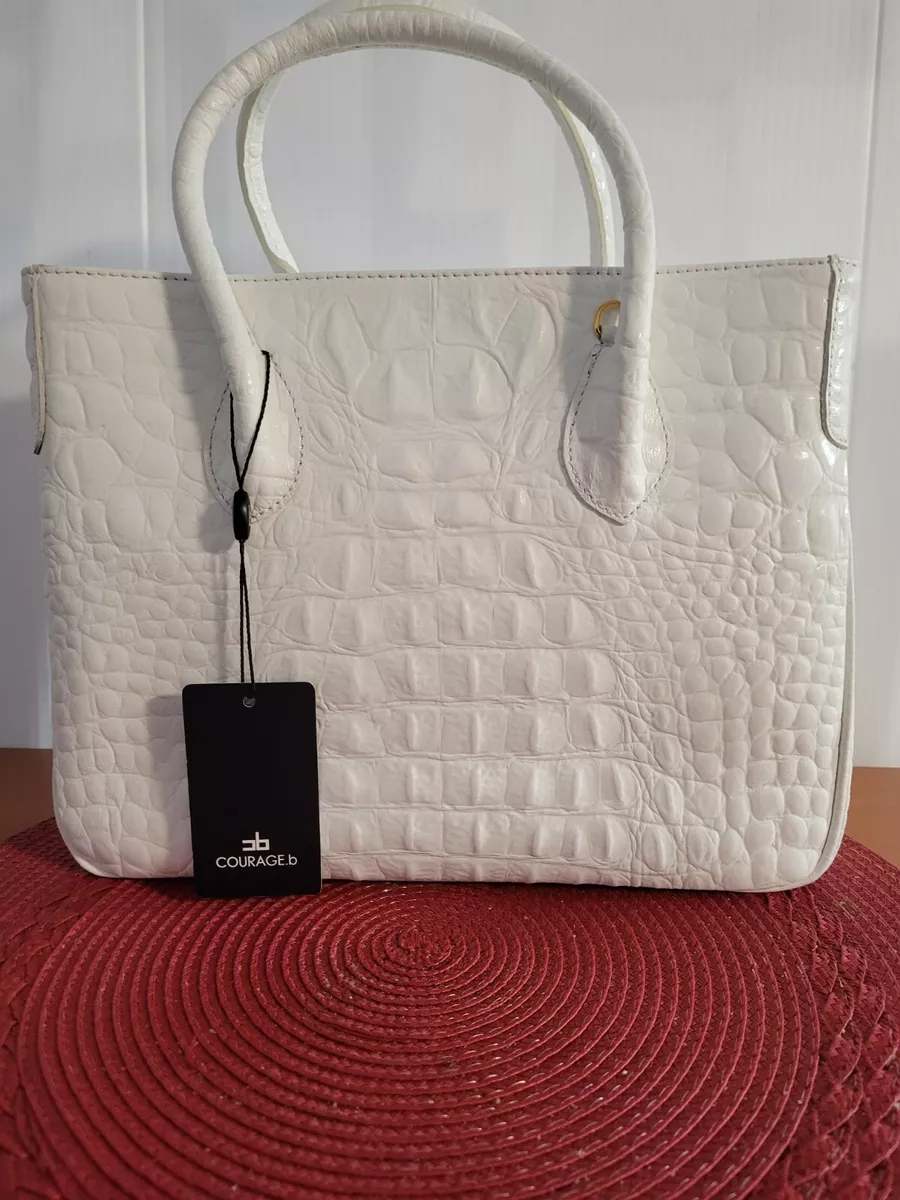 White leather deals handbags ebay