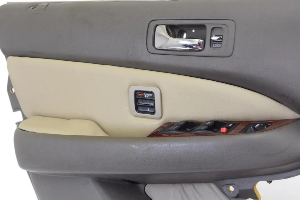 Cubierta sintética de cuero para panel de puerta insertable para Acura RL 96-03 beige Foto 3 de 4
