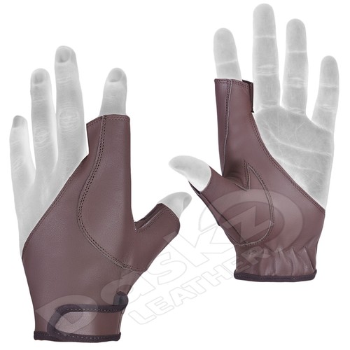 Archery Bow Gloves Left and Right Hand Black Brown Beige Dark Brown Brand New - Picture 22 of 24