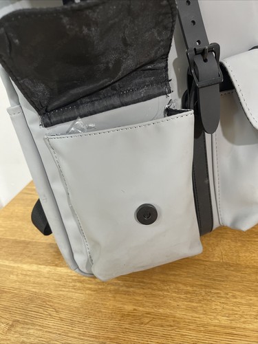Spiral Brewer S99850 Backpack grey faux leather backpack/ rucksack - Picture 10 of 18