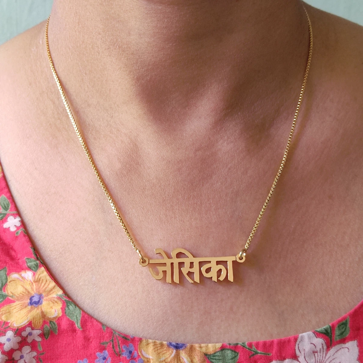 Name necklace best sale hindi