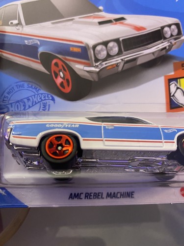Hot Wheels Race Racing Car White AMC Rebel Machine Muscle Mania 5/10 219/250 - Picture 2 of 2
