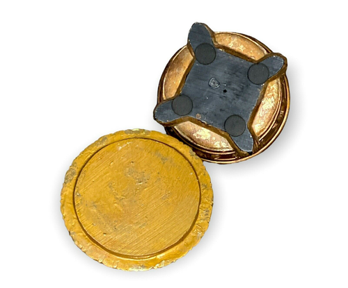 Caja de regalo/joyería baratija redonda estilo sirocó dorado dorado Elements - Imagen 4 de 5