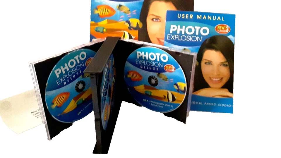 Nova Photo Explosion Deluxe Vers 3 Complete Digital Photo Studio 4 Disk & Manual - Image 2 of 4