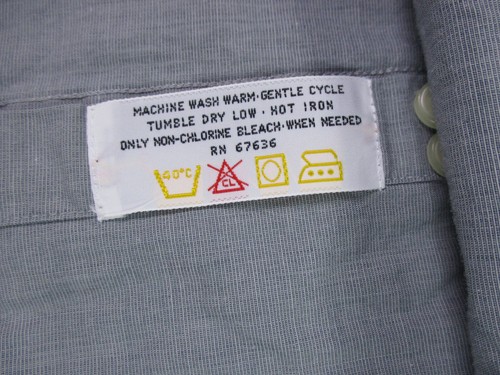 Yves Saint Laurent Mens Shirt 16 32 33 Large Grey Soft 100% Cotton Pocket YSL - Picture 8 of 17