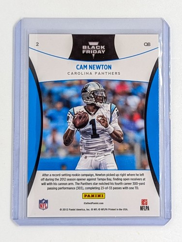 2012 Panini Black Friday Cracked Ice #2 Cam Newton PR /25 SSP Carolina Panthers - Bild 2 von 2
