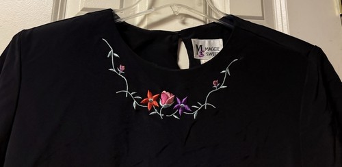 Maggie Sweet ~ Mujer ~ Top ~ XL ~ Blusa ~ Vintage ~ Negro - Imagen 12 de 24