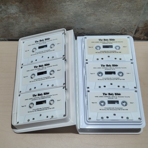 The Holy Bible 60 Cassettes KJV Old Testament Vol 1- 4 New Testament Alexander S - Imagen 10 de 16