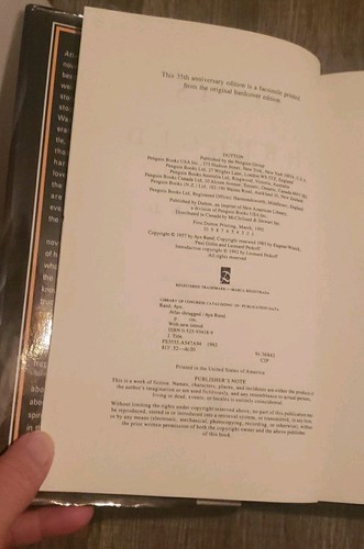 Ayn Rand ATLAS SHRUGGED: 35th Anniversary 1st Edition 1st Printing HC DJ - Picture 3 of 18