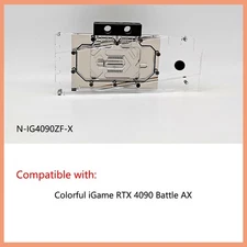 Granzon Full Coverage GPU Water Block Use For Colorful iGame RTX 4090 Battle AX