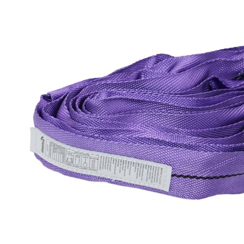 4 Pack 4' Endless Loops Round Sling Crane Recovery Strap Lifting Tow Pull Purple - Picture 3 of 8