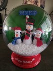 Gemmy Waterless Snowglobe Happy Holidays Snowman Penquins Musical Tested Works