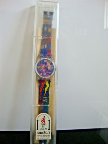 RARE!!!! SWATCH ROMEO and JULIET GN162 1996 Olympics ATLANTA LOGO Unused in BOX - Picture 3 of 9