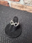 Vintage Taxco Mexico Sterling Silver Interlocking Link Ring 8g Size 6.5 TM-29