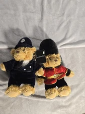 Keel Toys British Guardsman & Policeman Teddy Bears World Duty Free Set