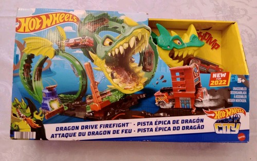 NEW Hot Wheels City Dragon Drive Firefight One PLAYSET + Vehicle Factory Sealed - Picture 1 of 11