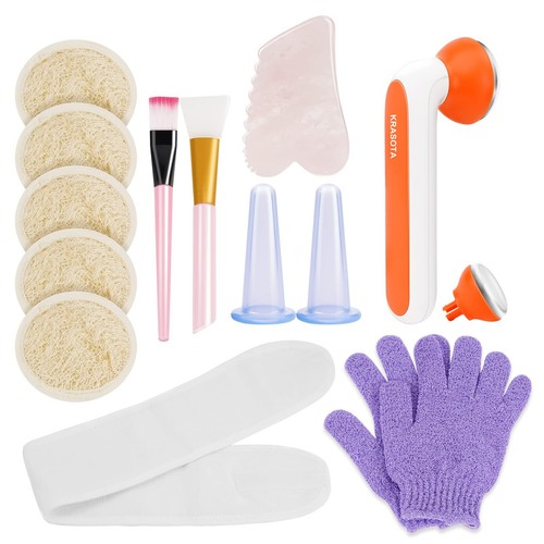 Facial massage Tools Set Skin Care Kit, Ice Roller Face Gua Sha Facial Tool, ...