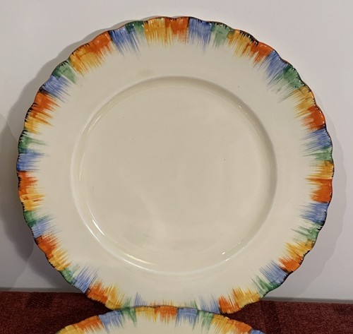 6 Vintage Grindley Art Deco Style Chameleon Dinner Plates App 26cm - Picture 3 of 12