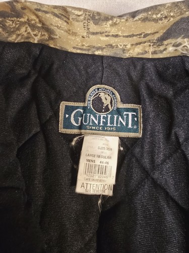 Vintage Gunflint Camouflage Outdoor Men’s Hunting Coat Jacket Quilted Mens L - Picture 3 of 11