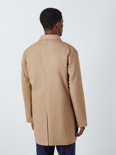 Marked John Lewis Mens Zip Cotton Blend City Mac - Stone - Size Large RRP £125 - Picture 3 of 7