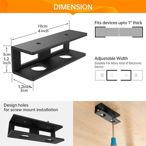 Under Desk Laptops Mount Metal Under Desk Shelf Holder For Laptops Mini Macbook - Photo 9/14
