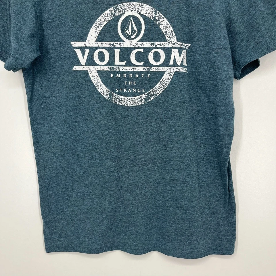 Volcom T-Shirt Men's Size S Blue Stone Logo Short Sleeve Crew Neck Cotton - Image 3 of 4