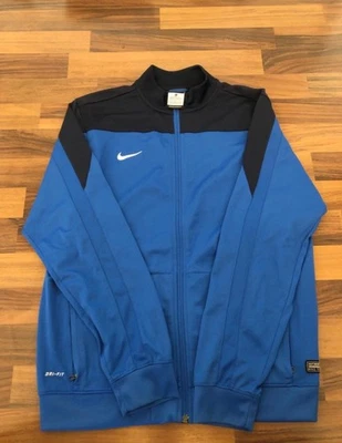 Nike Jacke Herren XL Schwarz Blau Trainingsjacke Sportjacke Zip Freizeit - Bild 1 von 3