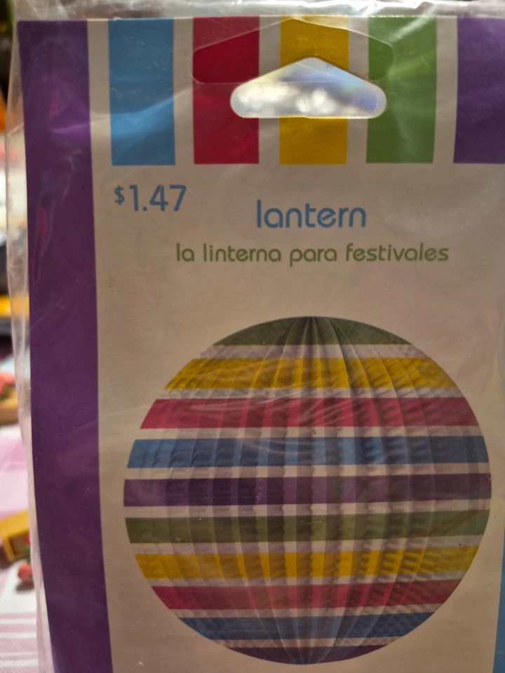 creative converting paper lantern 6 in multicolor Hanging Ball (No Light) - Image 2 of 4