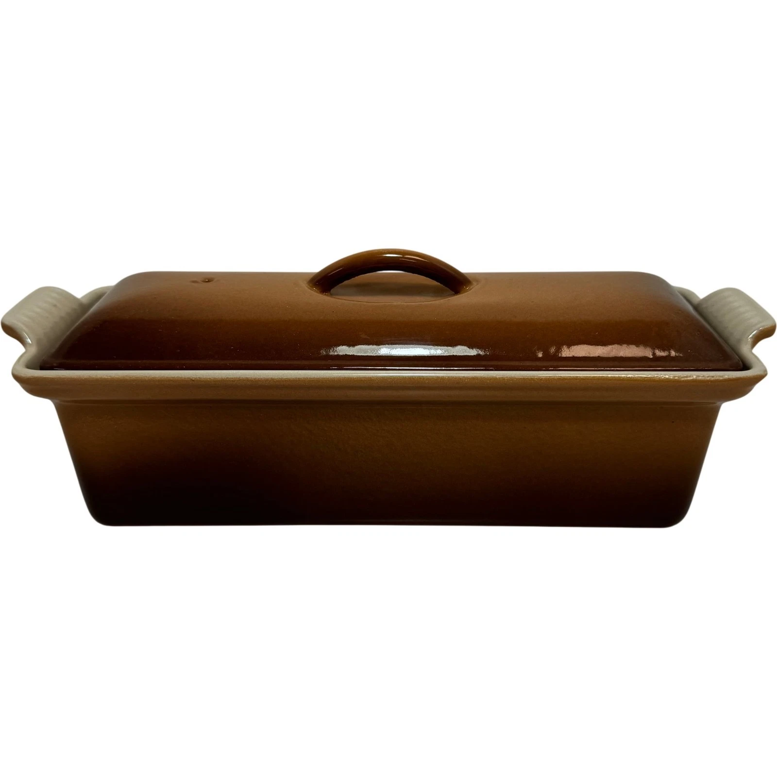 Le Creuset Lidded Pate Terrine “28” Cast Iron Brown Loaf Baking Dish