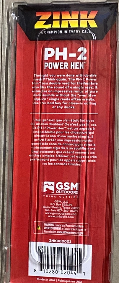 Zink Power Hen PH-2 Duck Call Mallard Camo NEW SEALED Retail $39.99 - Image 3 of 3