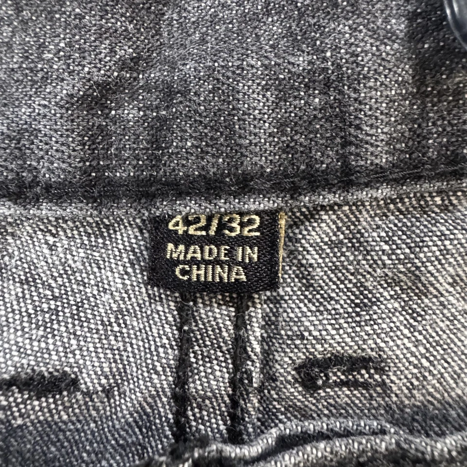 Kani Gold Jeans Mens 42x32 Black Denim Straight Leg Hip Hop Baggy Streetwear - Image 4 of 4