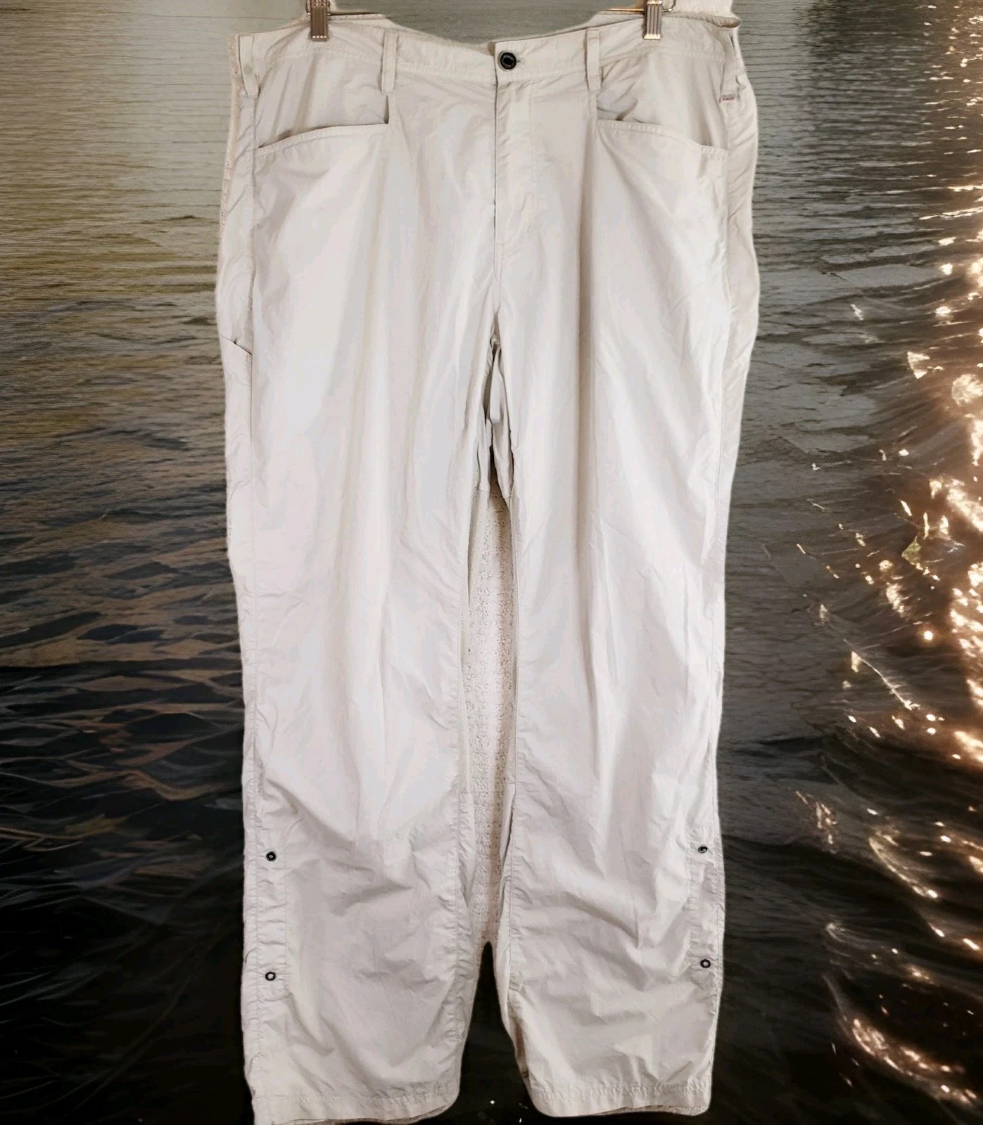 Exofficio Insect Shield Men's 38x32 Beige Pants Nylon Lightweight Mesh Venting