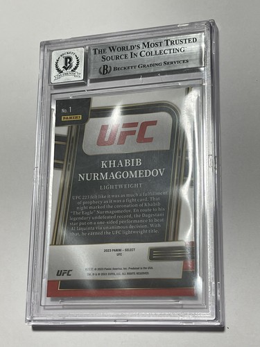 Khabib Nurmagomedov Signed UFC Select AND NEW Card IP Slabbed Beckett BAS a - Picture 2 of 3