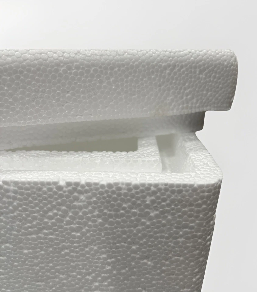 Styrofoam Shipping Box EFP Brand Cooler With Lid  12”x6"x8” Interior - Image 4 of 4