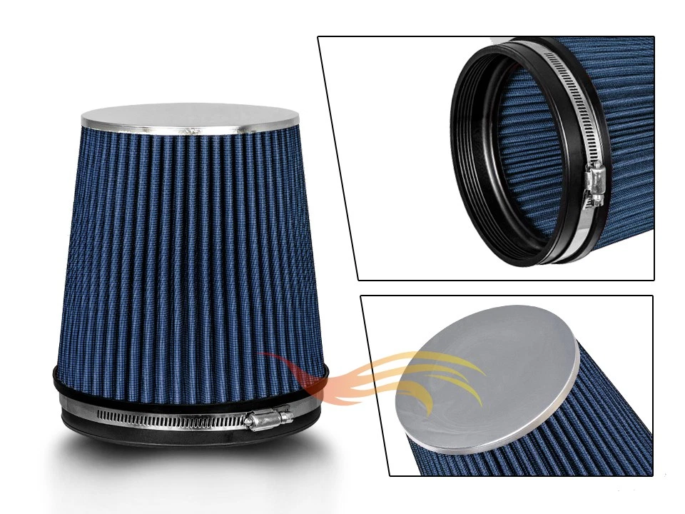 Kit de admisión de aire frío BCP AZUL PARA RAM 2500/3500 2014-2018 6,4 L V8 + filtro Foto 4 de 4