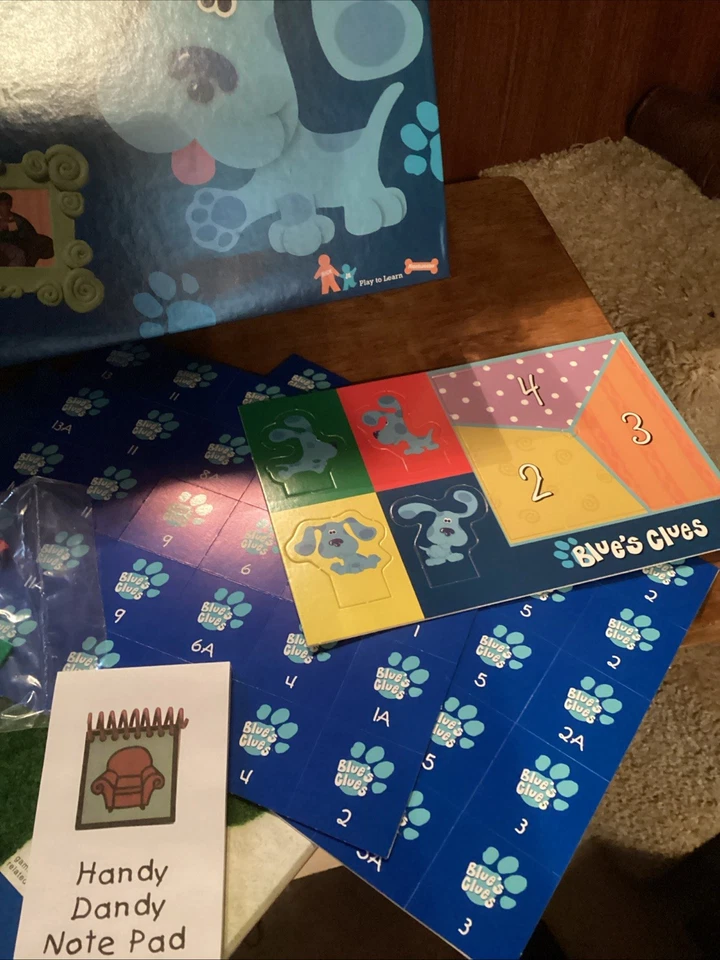 蓝调线索棋盘游戏大学游戏 Nickelodeon 复古 1998 — 第 2/3 张图片