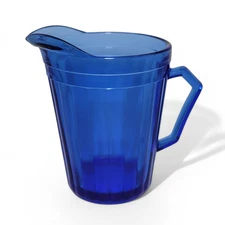 1930s Hazel Atlas Cobalt Blue Depression Glass Creamer Syrup Pitcher ~ Christmas