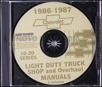 1987 Chevrolet Truck CD Werkstatthandbuch Pickup Blazer Suburban Van Silverado
