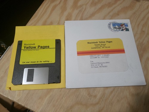 Macintosh Yellow pages disk 1990