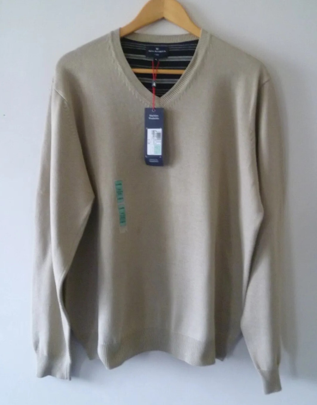 Marks & Spencer Blue Harbour V Neck Jumper Beige New Size XL eBay