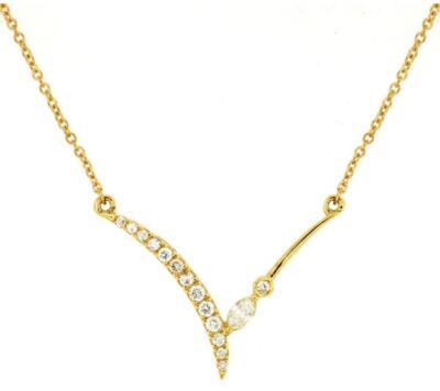 ESTATE .10CT DIAMOND 14KT WHITE AND YELLOW GOLD 3D OVAL LINK FUN LOVE RING