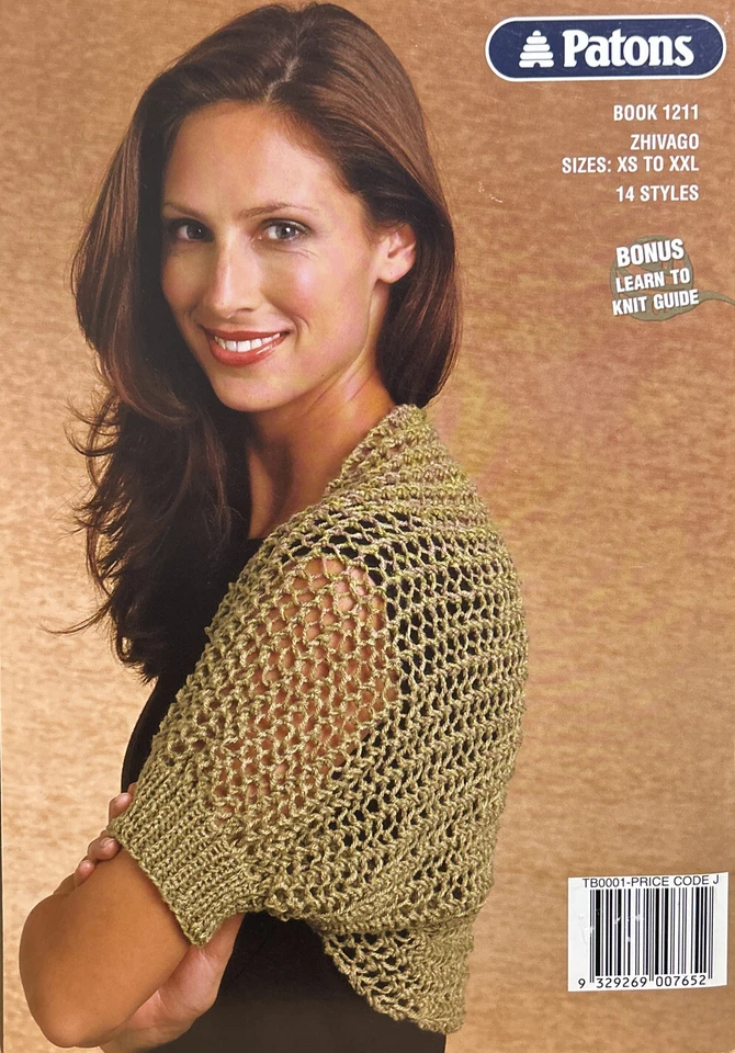 Patons Knitting Pattern Book 1211 Zhivago sizes xs - xxl 14 styles ladies women - Image 2 of 4