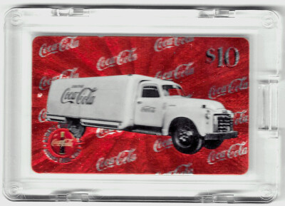 1996 Score Board Coca Cola $10 MicroLined Truck #8 Phone Card Proof Run 9/10