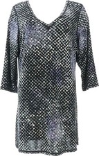 Attitudes Renee Renee's Reversibles Jacqaurd Tunic-Dot/Graphic-Medium-A393861