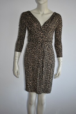 MAX MARA WEEKEND   Kleid in Wickeloptik mit Leo Print aus Seide & Baumwolle   S
