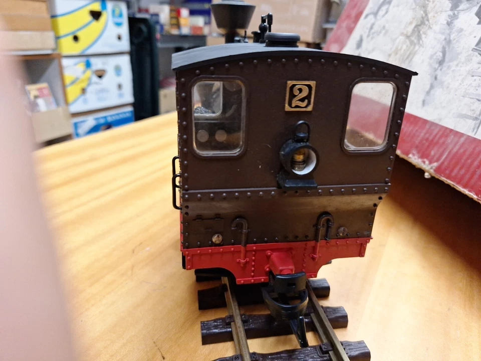 LGB 2020 Locomotiva a vapore 2 a 2 assi Livrea Marrone Nero Scala G - Immagine 4 di 4