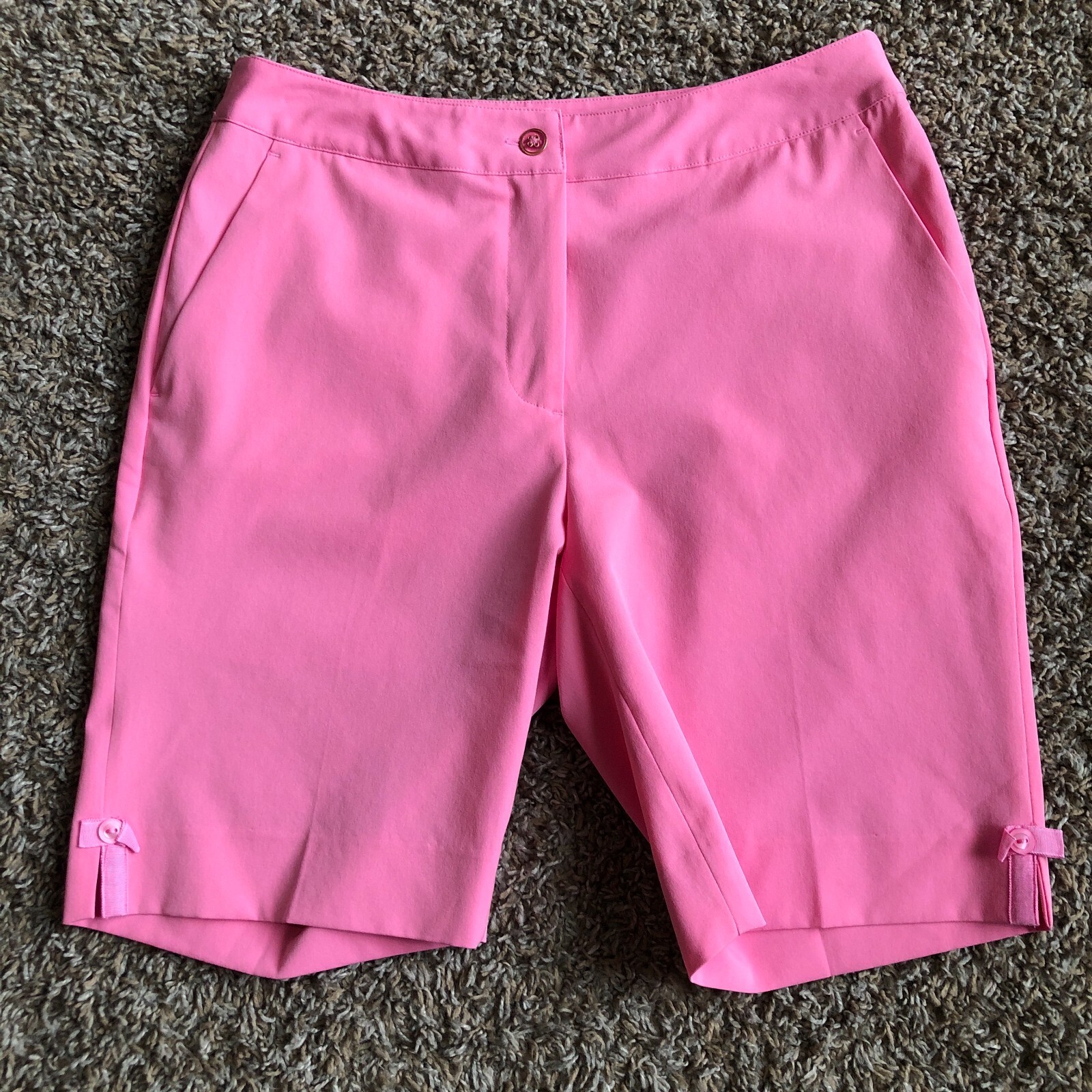 EP Pro Shorts Womens 4 Pink Chino Golf Stretch Mid Ri… Gem
