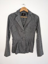 Tocca Women's Grey Brushed Wool Short Jacket Sz 6